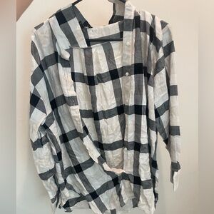 Banana republic plaid button up shirt, size M